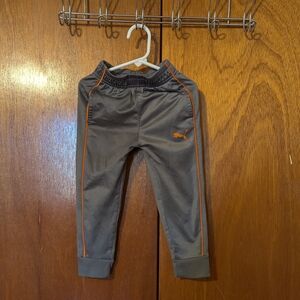 Puma Kids Gray Joggers with Orange Accents Size 4 UFC